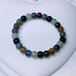 - Authentic Hetian Nephrite  Multi-color bracelet w/ certificate